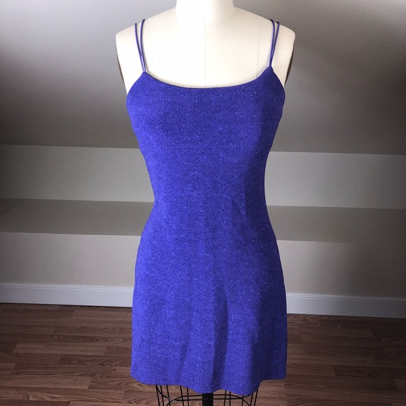 purple glitter bodycon dress